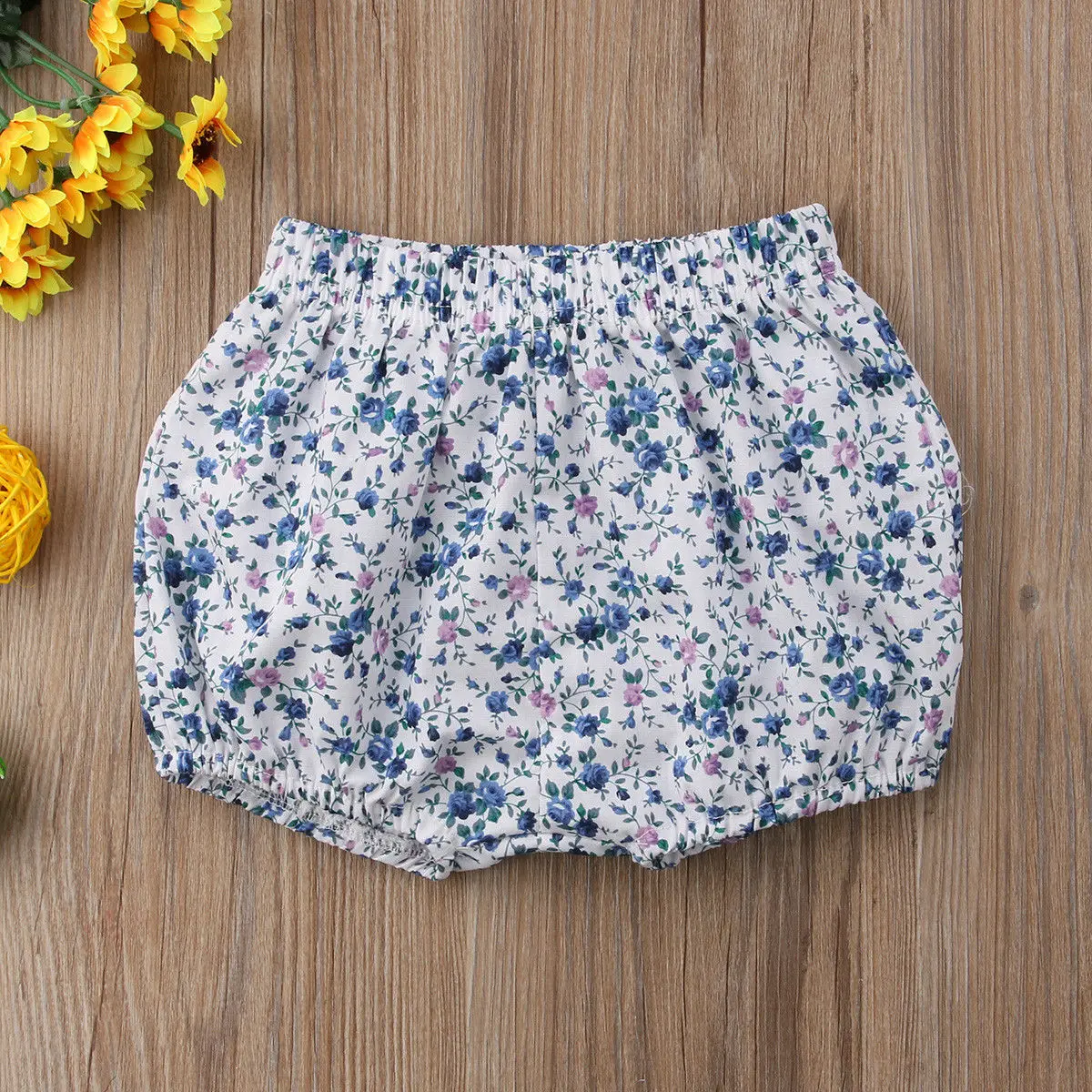 Милые шорты с цветочным принтом для маленьких девочек штаны из полипропилена