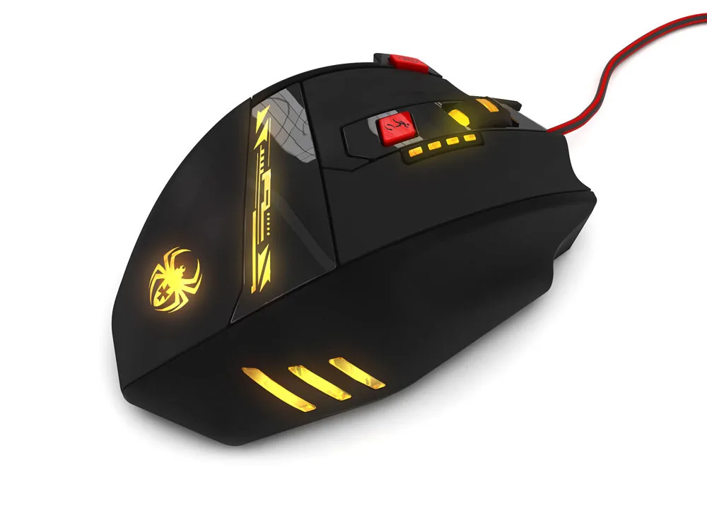 ZELOTES 8000 dpi 8 чипов памяти дизайн 6 оптический светодиодный Проводная игровая мышь
