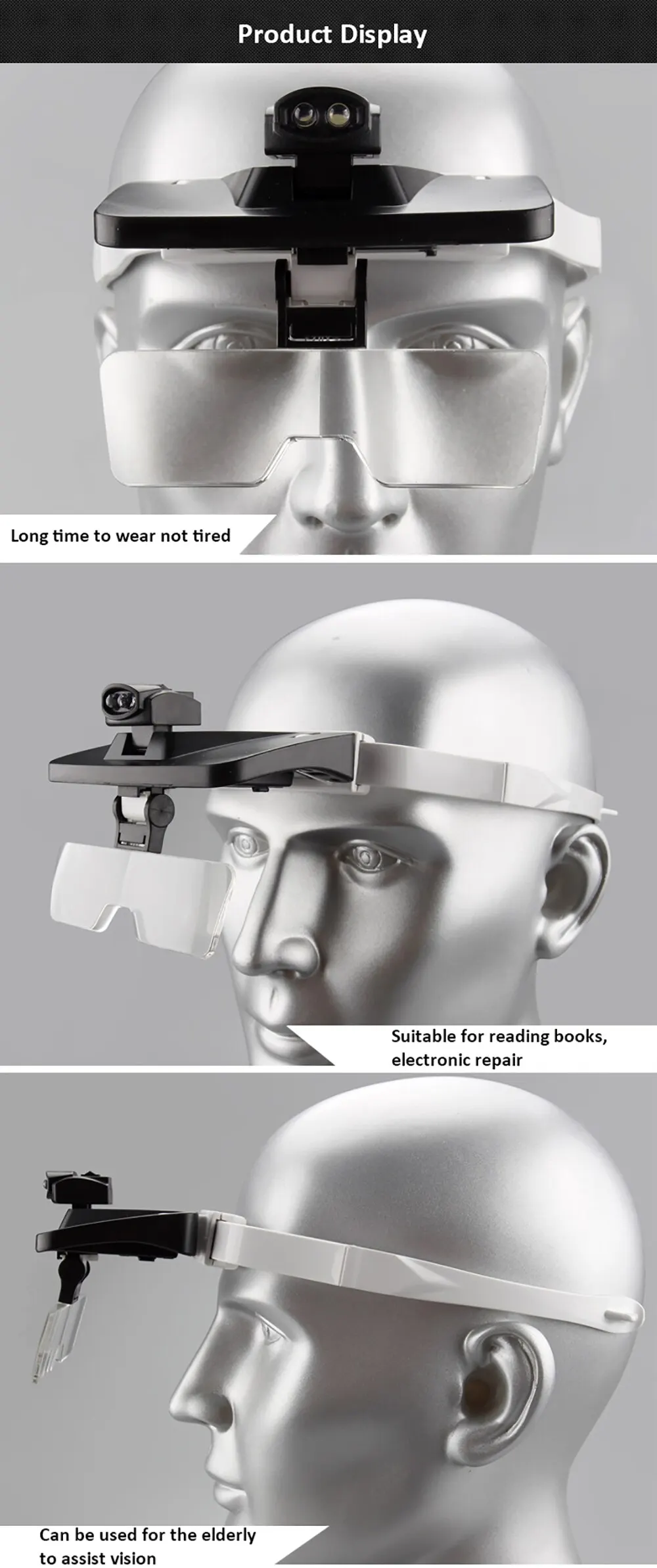 Стекло es увеличительное стекло со светодиодными лампами телескопический