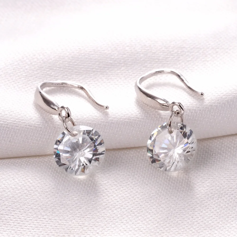 Лучшие продажи 3A свободные dia mond zircon si/lver Серьги Корейская версия простые