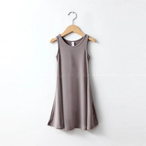 New Baby Girls Dress Brand Summer Beach Style Solid Sleeveless Princess Dresses For Casual Clothing 2-12years | Детская одежда и