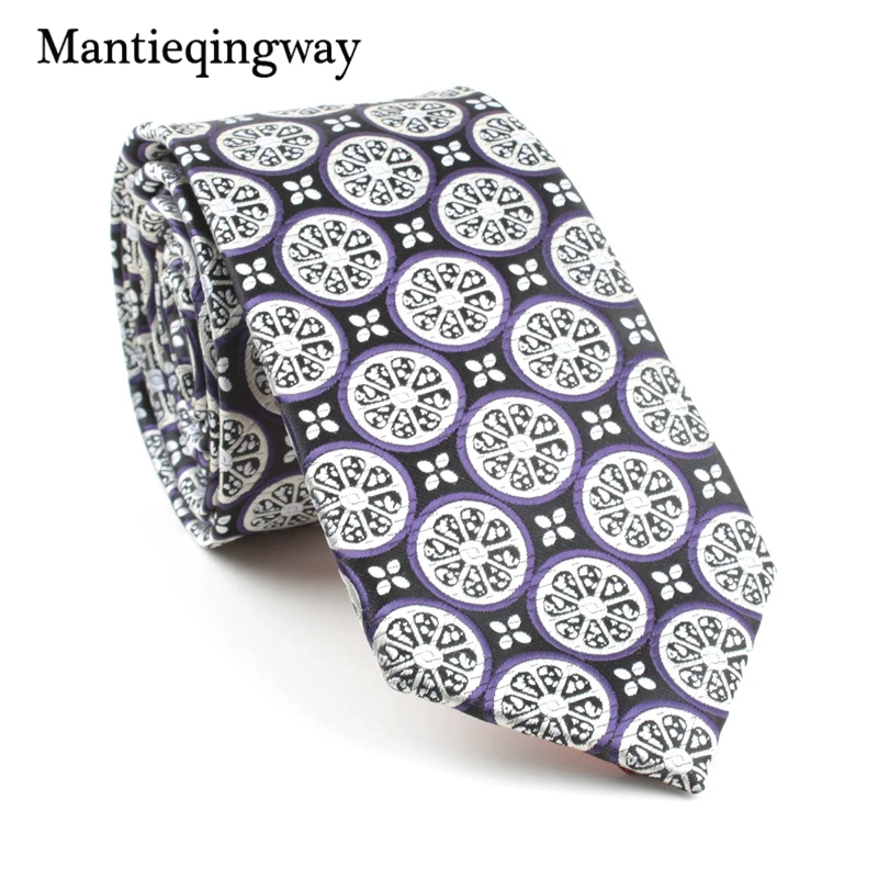 Mantieqingway полиэстер Галстуки для Для мужчин Повседневное цветочный галстук