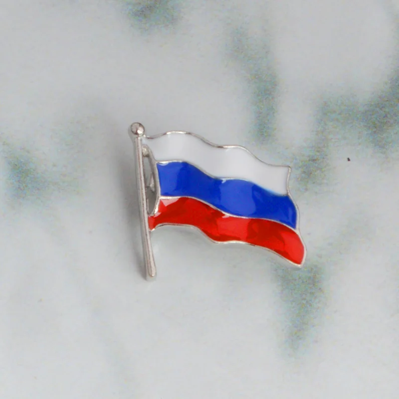 Российский национальный флаг Металлический Нагрудный Знак булавка творческие подарки