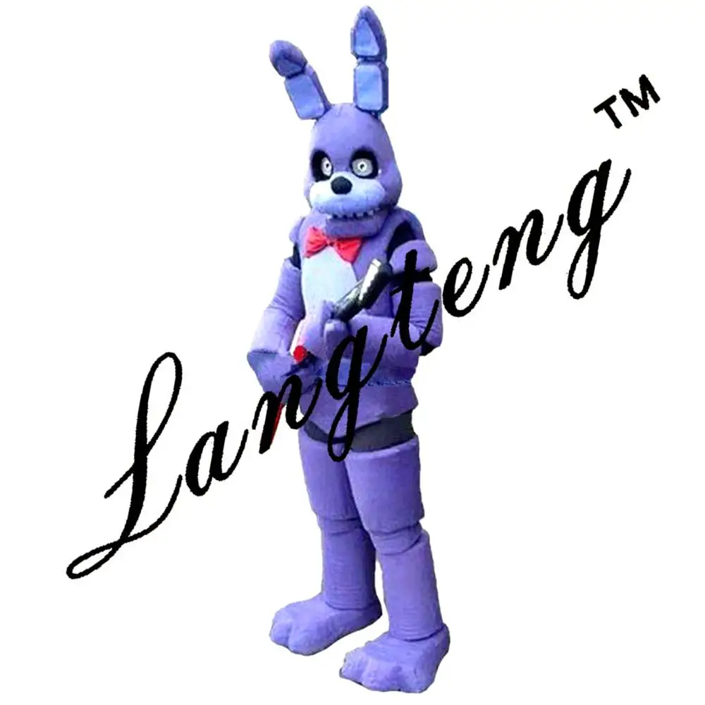 Фиолетовый Five nights at Freddy's FNAF/игрушка жуткий фиолетовый Банни Маскоты костюмы для взрослых Рождество Хэллоуин наряд - Цвет: Фиолетовый