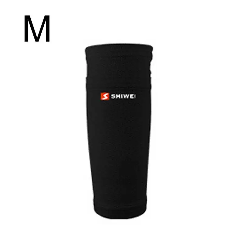 Black M 1 пара, футбольные Защитные носки с карманом, Футбольные Щитки на голень, Поддержка голени, носки для взрослых и подростков - Цвет: Black M
