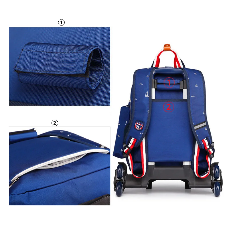 Kids Backpack with Wheels Wheeled Backpacks School Bag Children School Bags Trolley