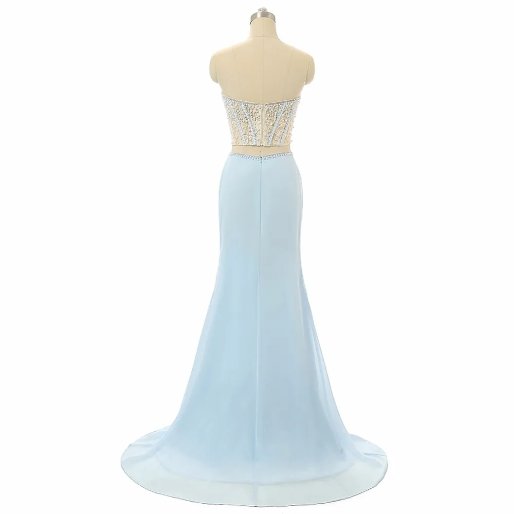 Forevergracedress настоящая фотография Двойка светло голубое платье для выпускного