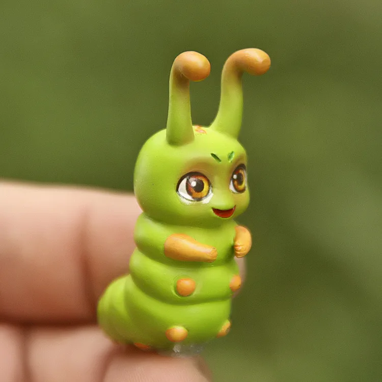 2PCS/Vegetable insects/ Cabbage worm//fairy garden gnome/terraium decoration/resin crafts/bonsai/DIY/children gifts/ | Дом и сад