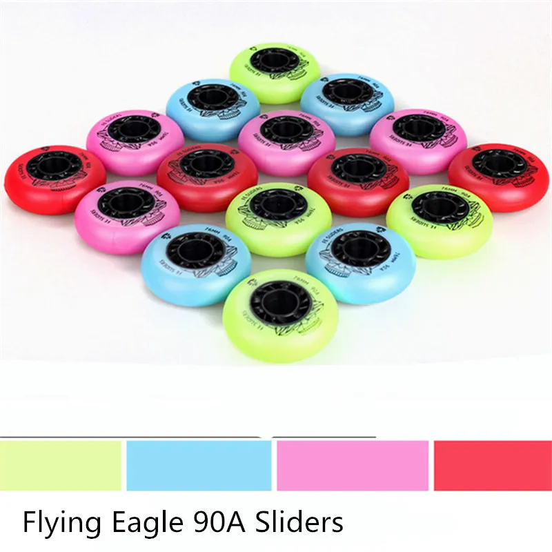 Ползунки Flying Eagle 90A колесо для роликовых коньков FE розовое красное синее зеленое