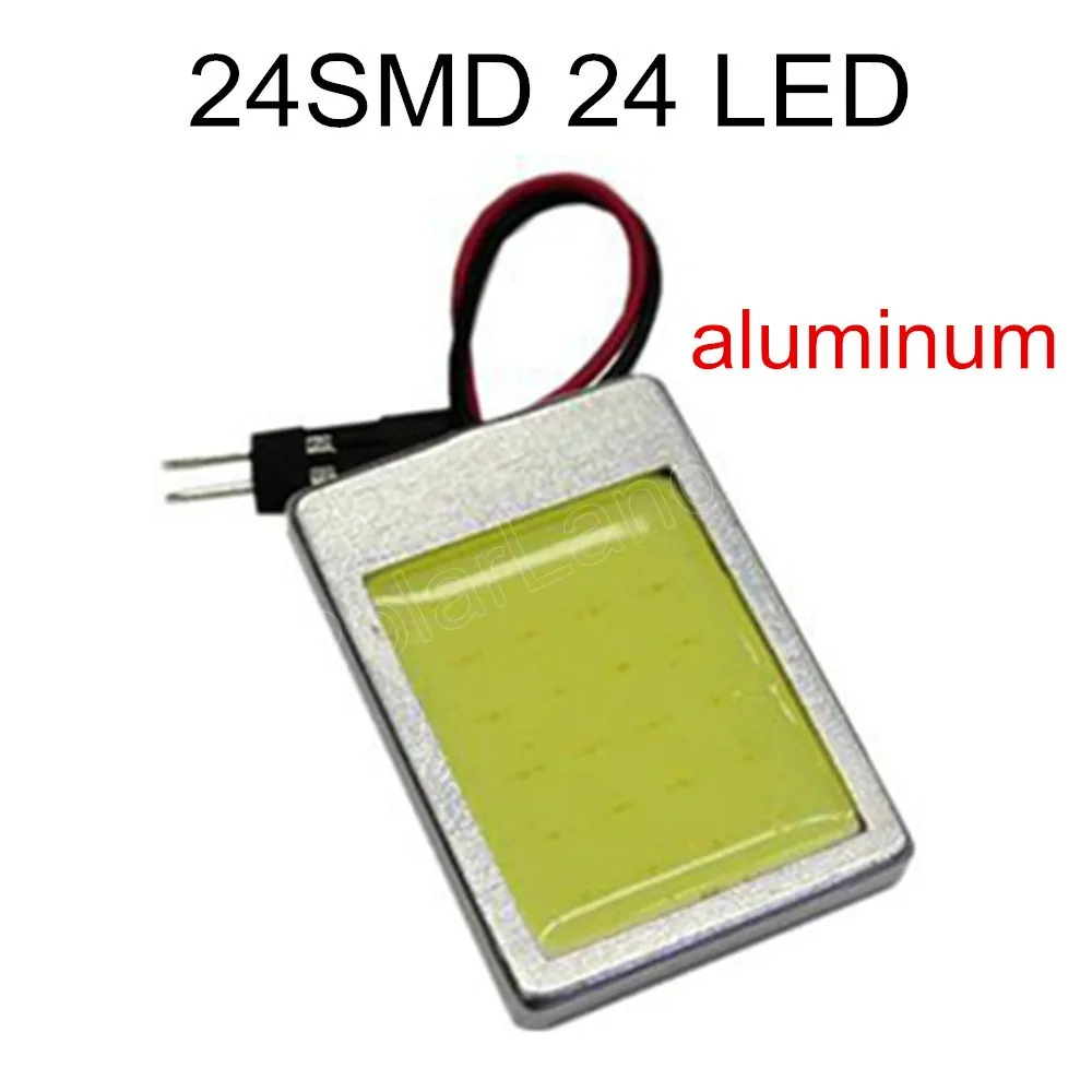 Дешевый 10 шт./лот COB Festoon T10 Dome LED Panel Light 24 chips/smd адаптер для освещения салона