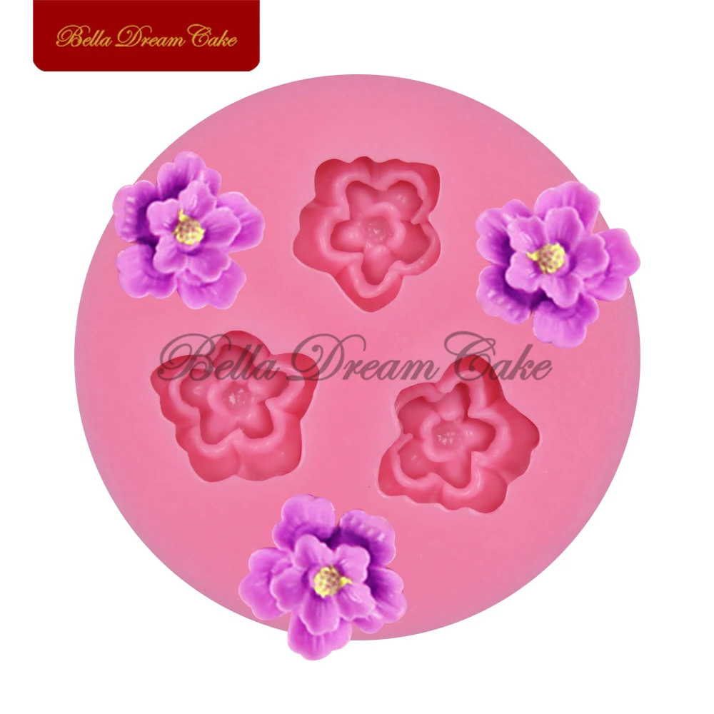 Мини 3 розы цветок силиконовые формы Шоколадные сахарные инструменты для