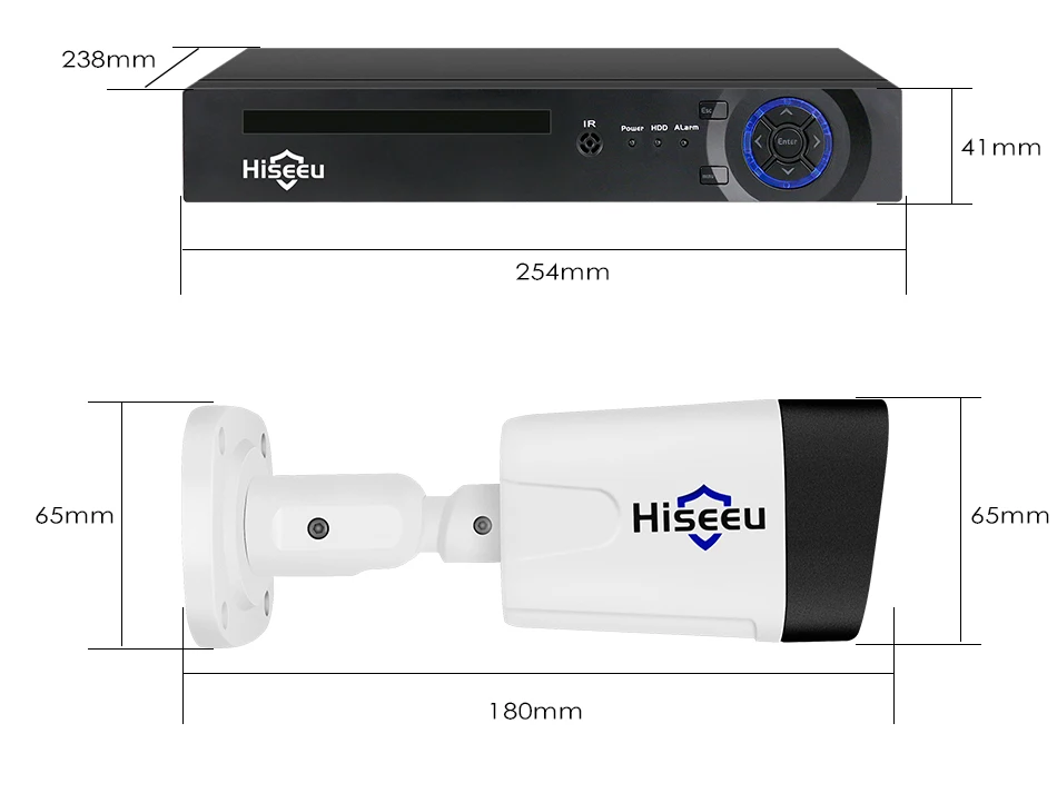 Hiseeu 8CH 1080P POE NVR CCTV система безопасности комплект H.265 2.0MP аудио запись ip-камера водонепроницаемый наружный комплект видеонаблюдения