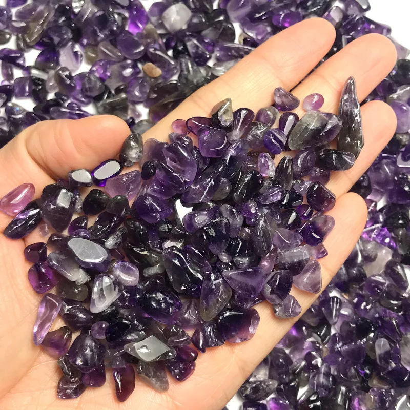 2 размера Натуральный Аметист Кристалл щебень Исцеление Рейки неправильной
