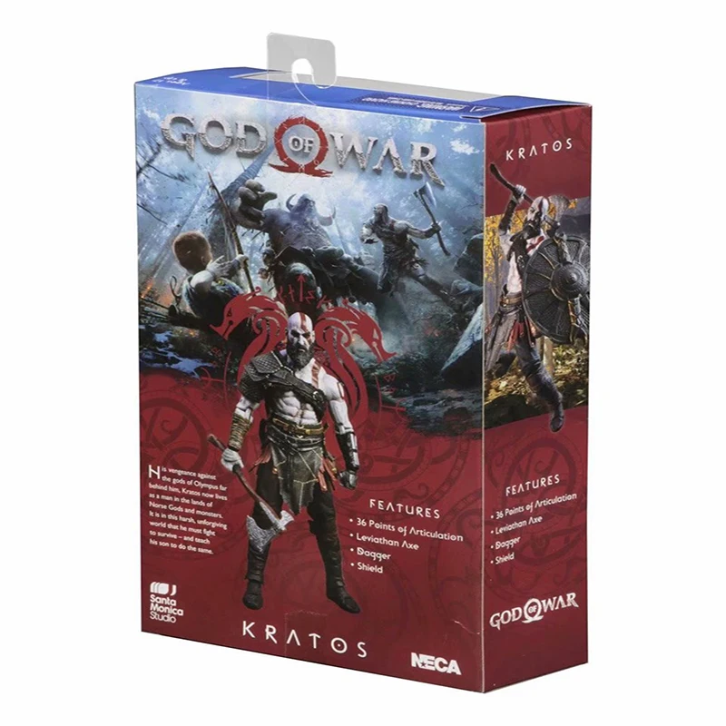 NECA God of War 4 Kratos ПВХ экшн фигурка игрушка кукла подарок|Игровые фигурки и
