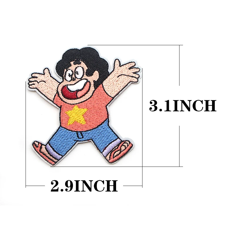 Patchfan Стивен Вселенная мультфильм аппликационные заплатки Сделай Сам железо на para джинсовая рубашка одежда наклейки в стиле панк вышитые значки A1867