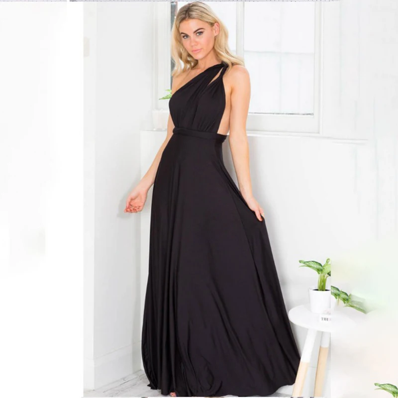 Сексуальное женское многослойное платье трансформер Boho Макси Клубное красное