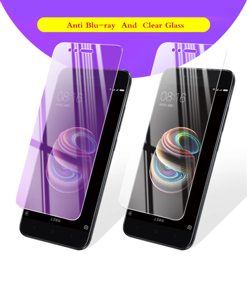 2 шт закаленное стекло для Xiaomi mi a1 mi 5X Защита экрана 9H анти-Blu-Ray стекло Защитная пленка для Xiao mi a1 стекло 5,5 дюймов