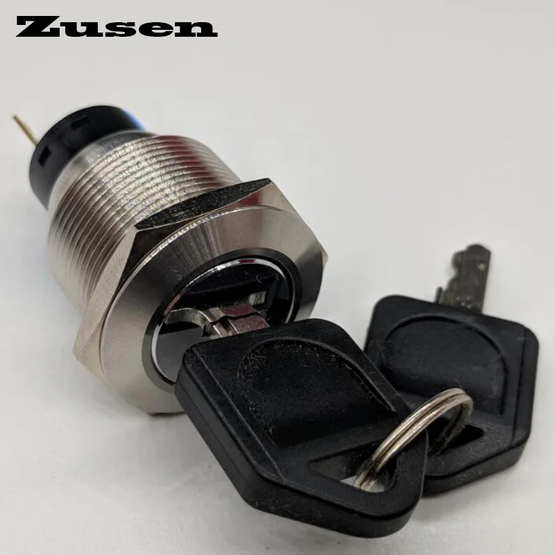 Zusen 22 мм ZS22F 11Y/21/S 2 позиционный замок металлический кнопочный