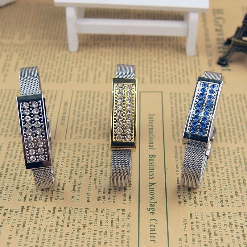 Модный USB флеш накопитель металлический браслет ручка 2 0 Pendrives 64 ГБ 32 16 8 4 Clef для