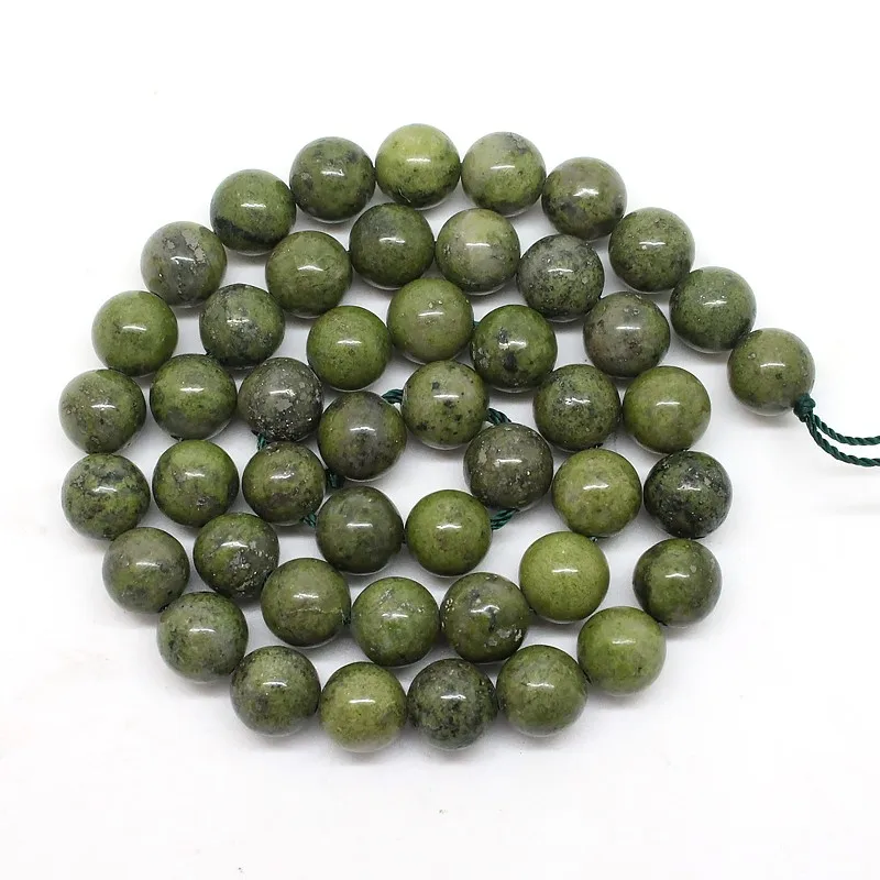 Natural Green Lapis Lazuli Round Loose Stone Beads For Jewelry Making Fit DIY Bracelet Necklace Pick 6 8 10 mm 15 inch Wholesale | Украшения