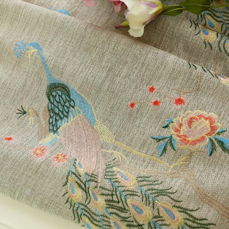 Роскошные европейские занавески в виде павлина для современной гостиной спальни