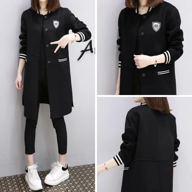 Новое весеннее Свободное пальто в Корейском стиле Весенняя длинная Студенческая