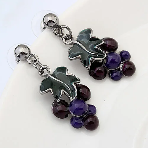 Женский комплект из колье и серёг с подвеской в виде виноградных листьев|necklace