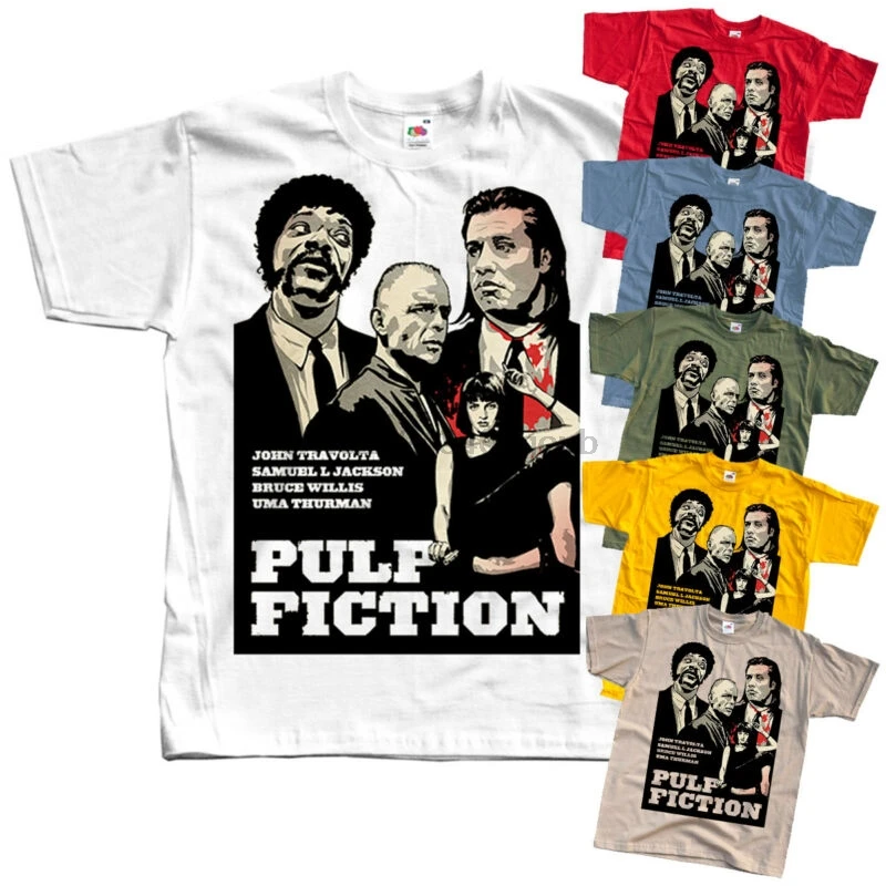 Постер Pulp нимации V12 Q.Tarantino 1994 Футболка (белая) все размеры от S до 5XL |