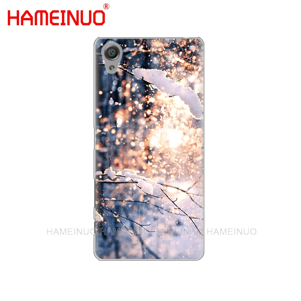 HAMEINUO Зимний Легкий чехол для телефона с пейзажем sony xperia C6 XA1 XA2 XA ULTRA X XP L1 L2 XZ1 compact