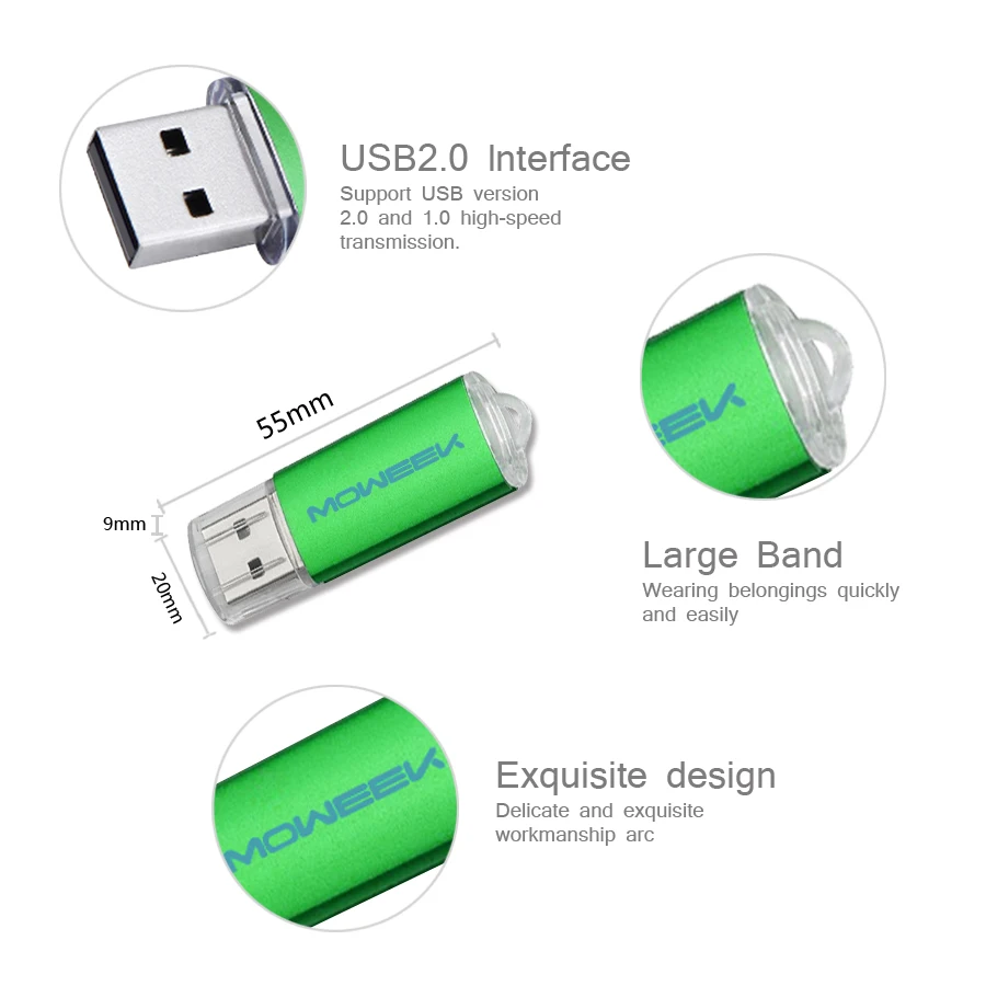 Moweek хит продаж мини USB флеш-накопитель реальная емкость 4g 8g 16g 32g 64g usb2.0 маленькая usb