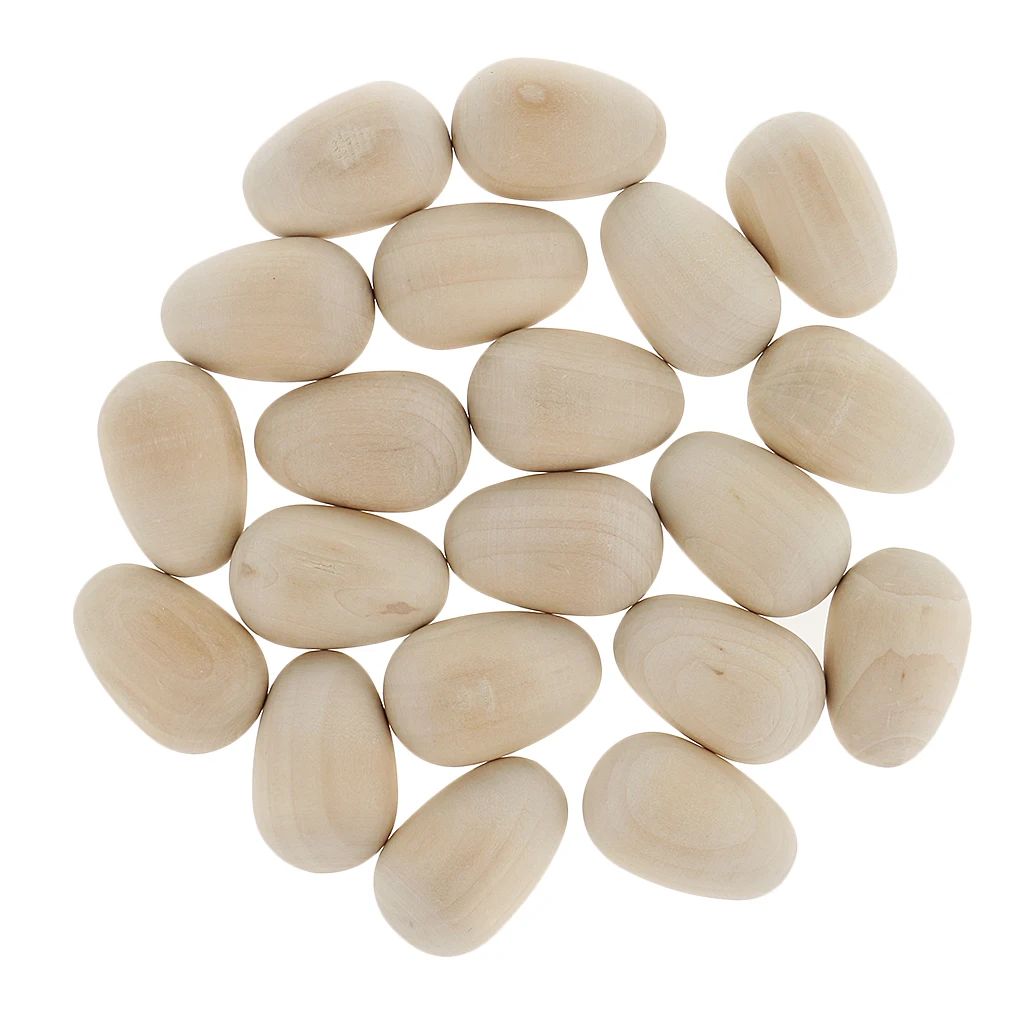 Набор из 20 высококачественных деревянных яиц деревянное ремесло пасхальное