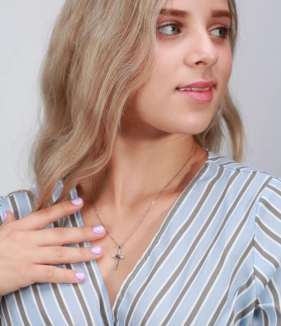 ORSA JEWELS подлинные 925 пробы серебряные женские ожерелья шесть цветов в форме сердца AAA Циркон Модные женские ювелирные изделия с подвеской SN88