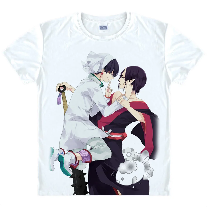 Аниме футболка Coolprint Hozuki's Coolheadedness футболки с коротким рукавом Hoozuki No Reitetsu Hozuki