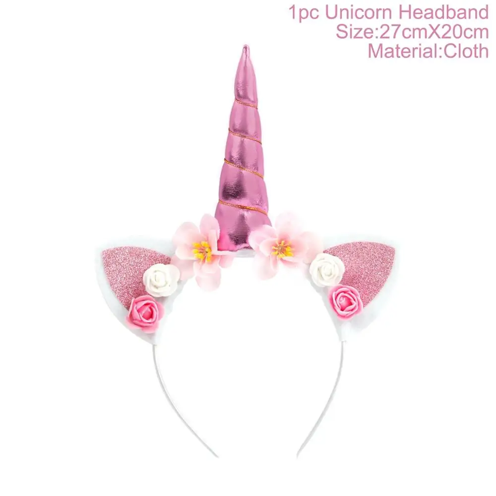 Unicorn Headband 1 Большой единорог Шар С Днем Рождения шар Единорог День Рождения Декор детские праздничные шарики с единорогом воздушный шар из фольги гигантский шар - Цвет: Unicorn Headband 1