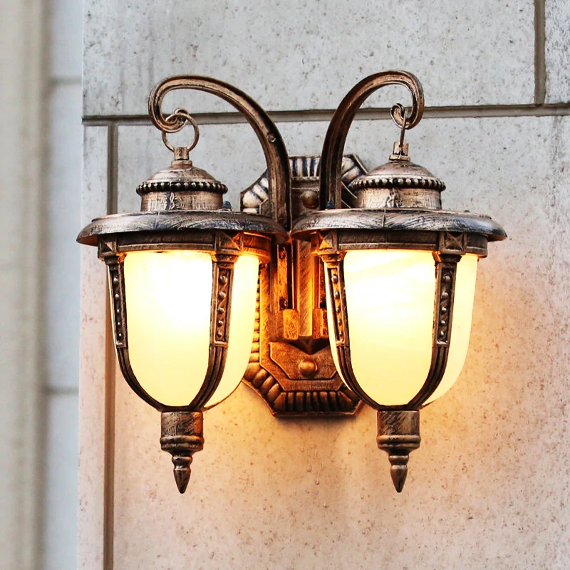 

Outdoor lights double wall European Villa balcony door outdoor retro waterproof lights