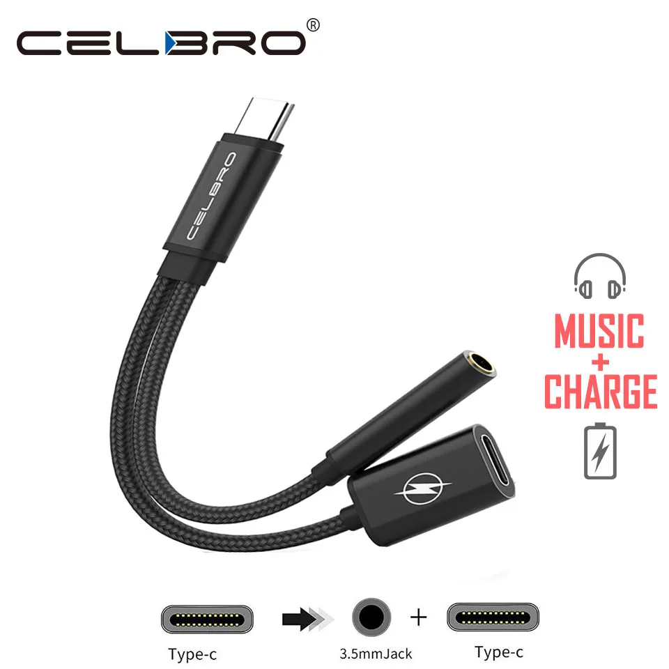 USB Тип C На 3 5 мм Aux Аудио Кабель Разъем для наушников Адаптер 2 в 1 Usb-C Huawei P30 Mate 30 Pro Lite