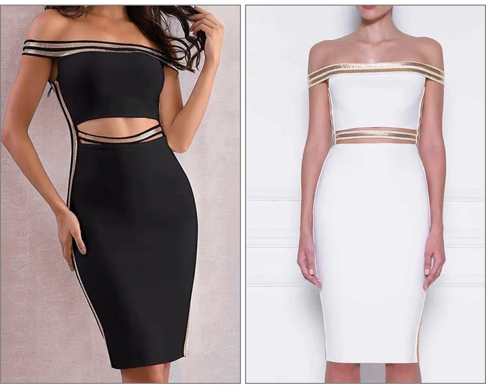 Женское Бандажное платье Vestidos Verano, летнее сексуальное платье с вырезом лодочкой и блестками, Клубные вечерние платья знаменитостей