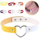 Ожерелье женское из искусственной кожи, Крутое колье в стиле панк, ошейник в форме сердца, вечерние нее ювелирное изделие, хороший подарок