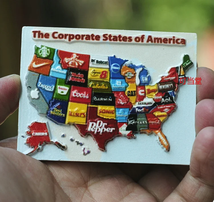 Всемирный Туризм памятные смолы наклейки на холодильник тисненая машина Печать