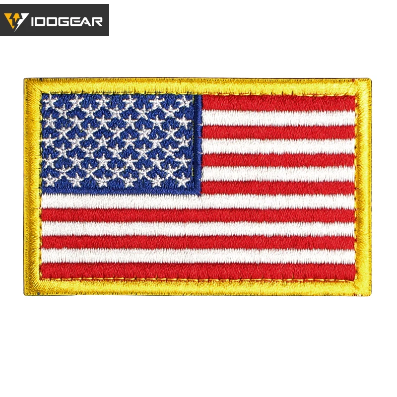 IDO GEAR Tatical Patch Hook and Loop американский флаг военный страйкбол боевое снаряжение