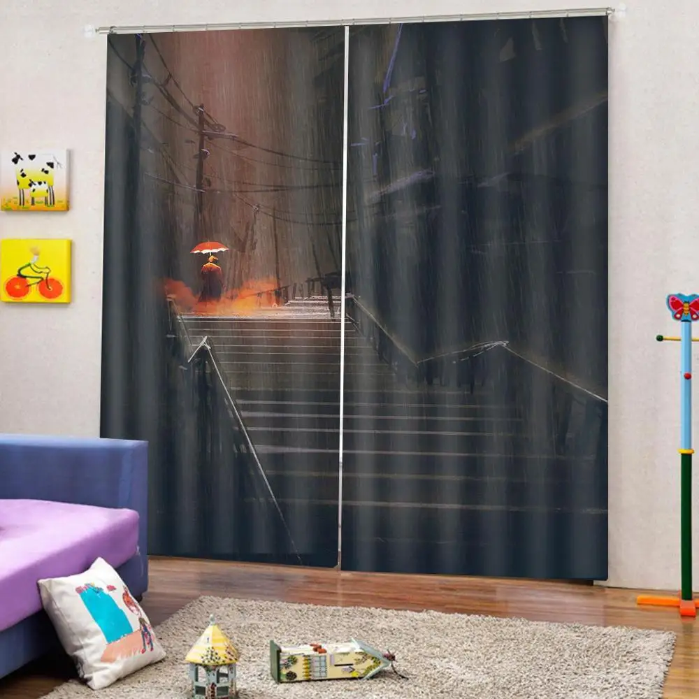 Занавески Cortinas удлиненные занавески для офиса спальни 3D на окна роскошные