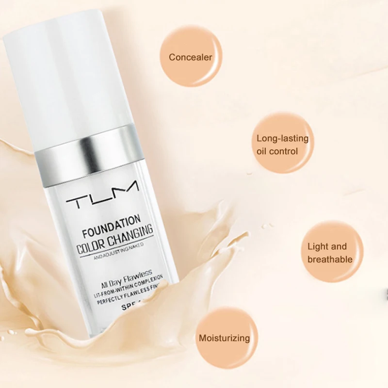 Увлажняющий тональный крем меняющий цвет Жидкий с контролем жирности кожи |