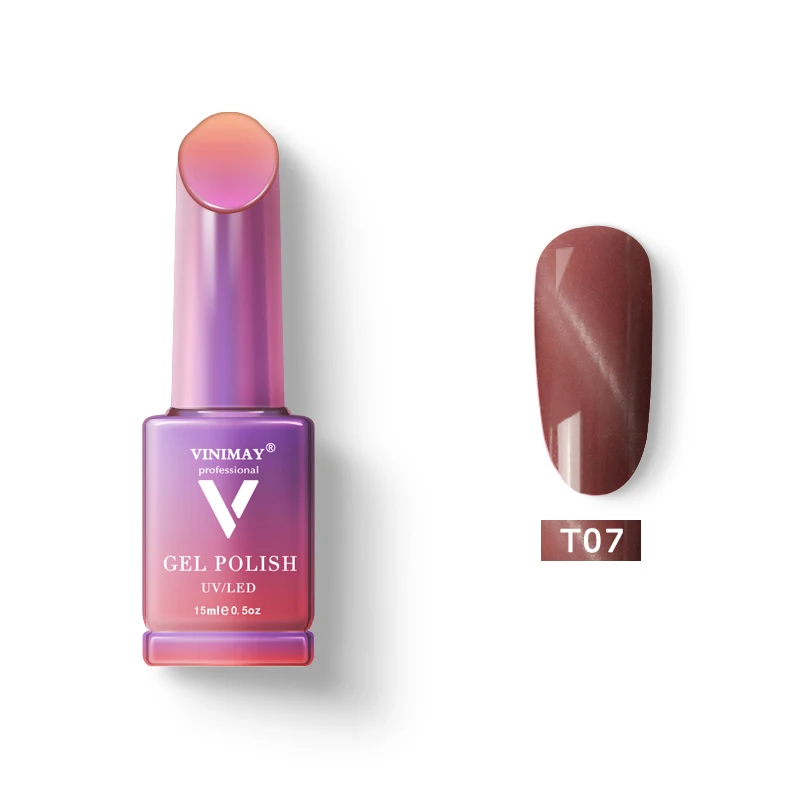 T07 VINIMAY Гель-лак для ногтей vernis полуперманентный УФ-Гель-лак для ногтей - Цвет: T07