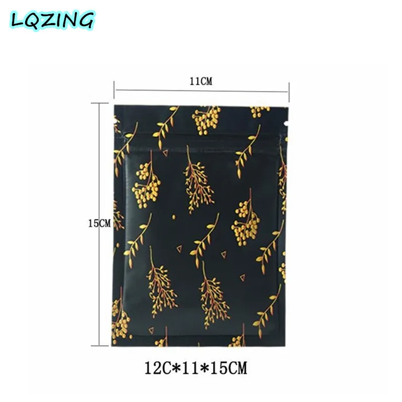 20 шт небольшой замок типа молния фольги сумки Горячие золотые Печатные узоры