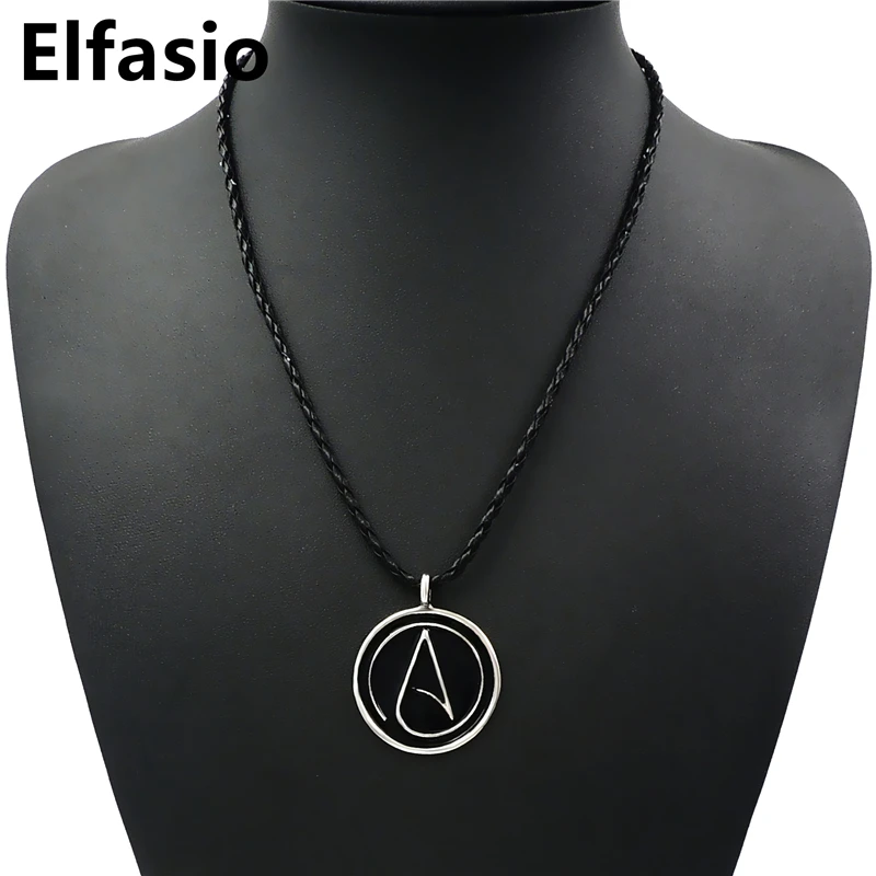 Оптовая продажа 10 шт. мужские и женские атеистские серебряные подвески с