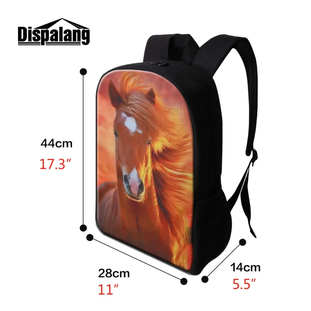 Рюкзак Dispalang Horse для девочек легкая школьная сумка с принтом животных детский