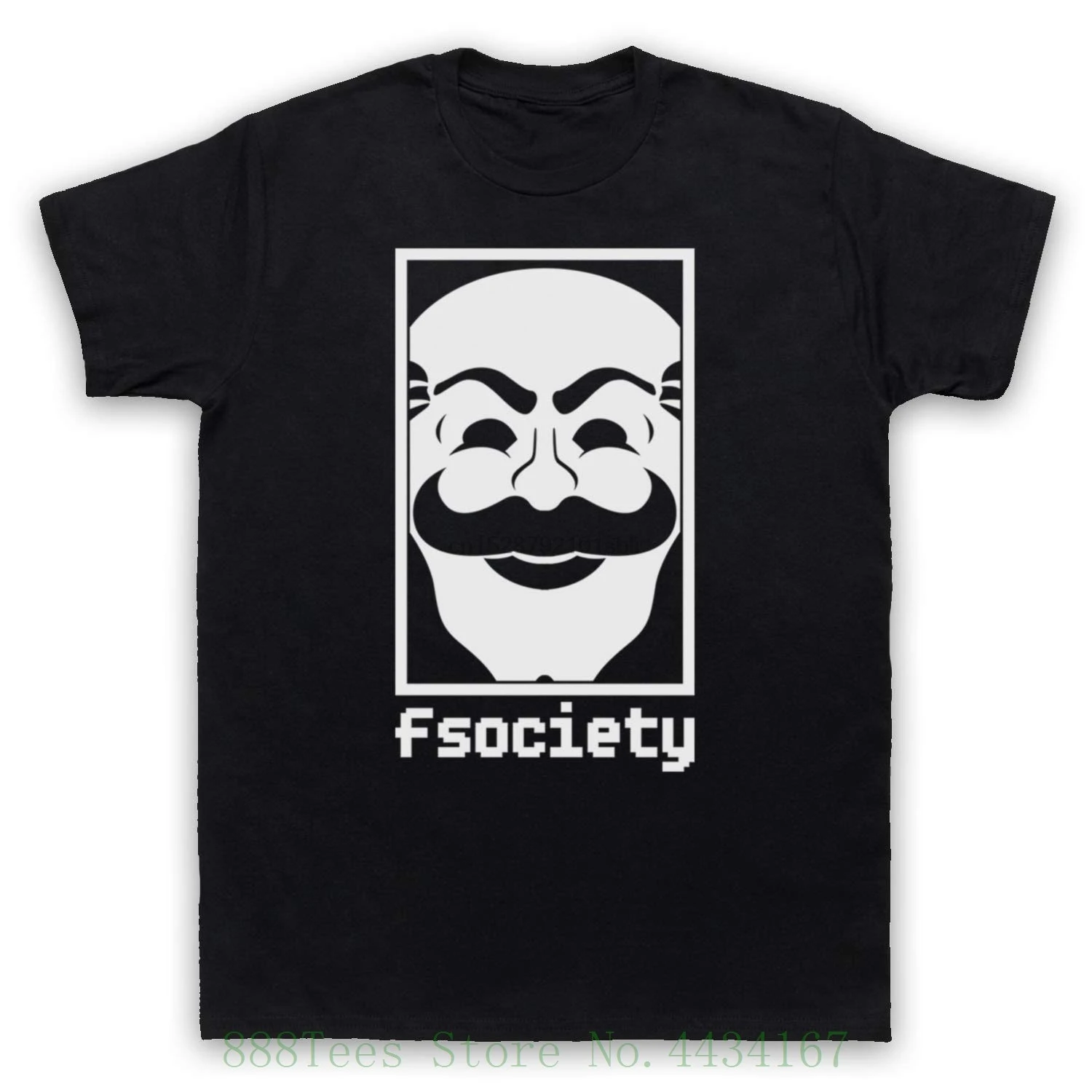 Мужская футболка с коротким рукавом черная принтом бренд Mr Робот Fsociety | одежда