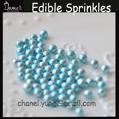 Торт набрасывает Обледенение шары синий съедобные окропляет кексы Sprinkles