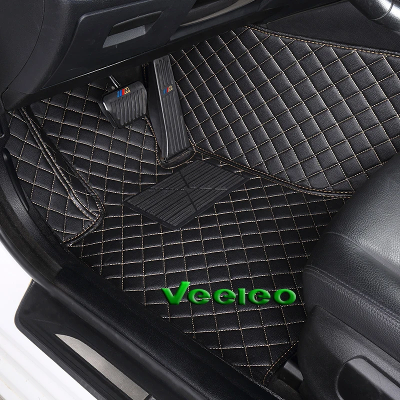 Veeleo 8 цветов кожаные коврики на заказ для Honda Accord европейские 2008 2014