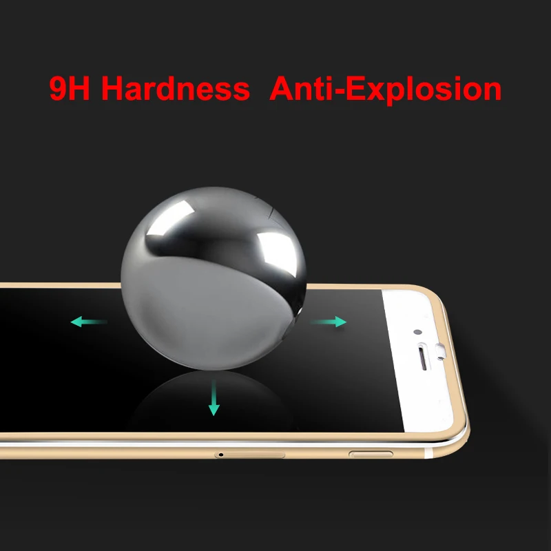 RONICAN для iPhone 8 Plus 3D изогнутая титановая кромка закаленное стекло полное покрытие